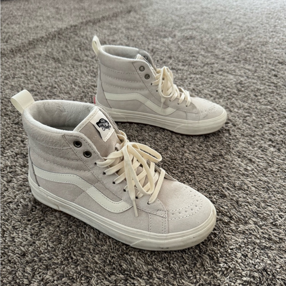 Vans Women's Sk8-Hi MTE-1 Marshmallow Suede All Weather Boots Ultra Cush - 8